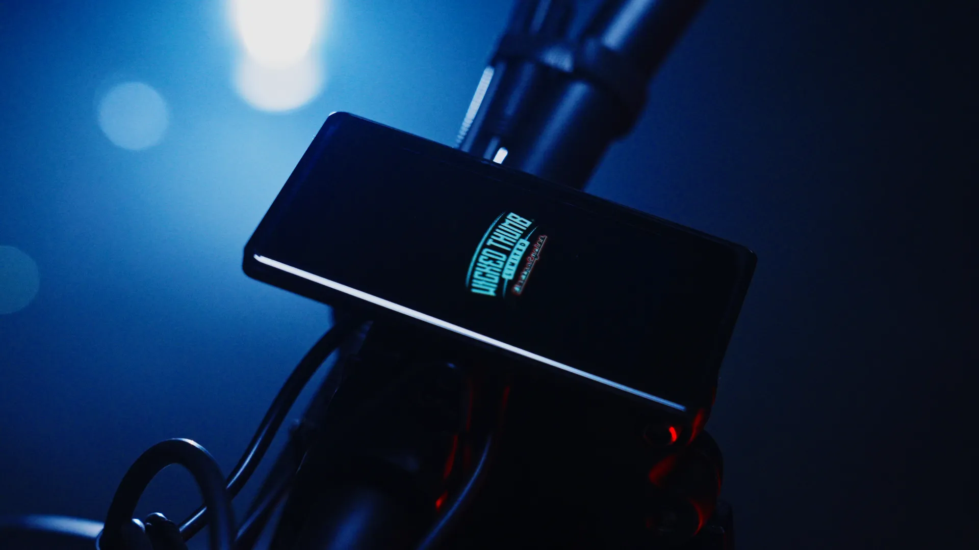 The Destroyer’s dash display lit in the dark